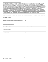 Form ESH-303 Application for Admission - Rhode Island, Page 4