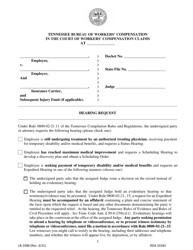 Form LB-1098 Hearing Request - Tennessee
