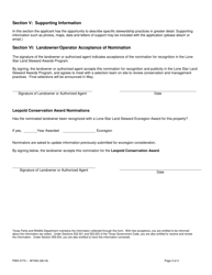 Form PWD-0770 Lone Star Land Steward Awards Nomination Form - Texas, Page 3