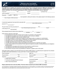 Form 2804 Request to Use Joint Checks (For Federally-Assisted Projects) - Texas