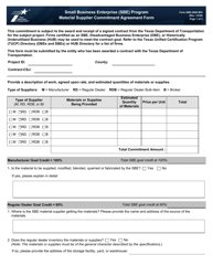 Document preview: Form SMS-4906 M/S Small Business Enterprise (Sbe) Program Material Supplier Commitment Agreement Form - Texas