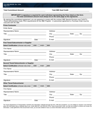 Form SMS-4906 M/S Small Business Enterprise (Sbe) Program Material Supplier Commitment Agreement Form - Texas, Page 3