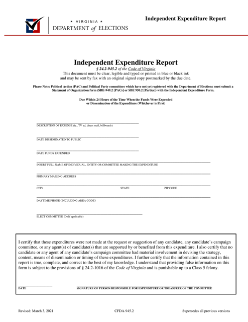Independent Expenditure Report - Virginia Download Pdf