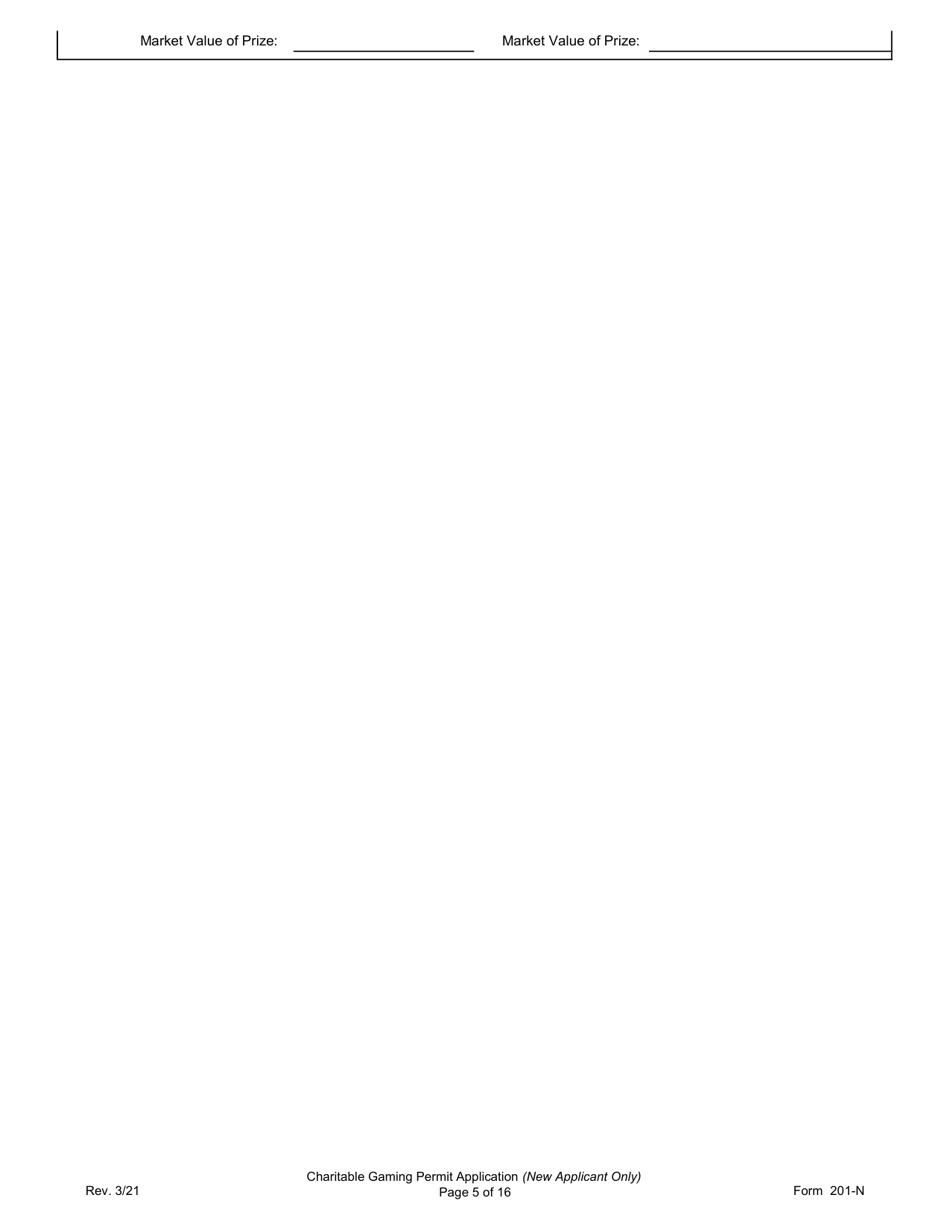 Form 201-N Charitable Gaming Permit Application (New Applicant Only) - Virginia, Page 5