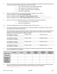 Form REV81 1015A Annual Tax Performance Report for Preferential Tax Rates/Credits/Exemptions/Deferrals Worksheet - Washington, Page 10