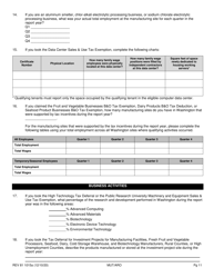 Form REV81 1015A Annual Tax Performance Report for Preferential Tax Rates/Credits/Exemptions/Deferrals Worksheet - Washington, Page 11