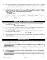Form REV81 1015A Annual Tax Performance Report for Preferential Tax Rates/Credits/Exemptions/Deferrals Worksheet - Washington, Page 12