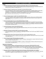 Form REV81 1015A Annual Tax Performance Report for Preferential Tax Rates/Credits/Exemptions/Deferrals Worksheet - Washington, Page 4