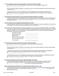 Form REV81 1015A Annual Tax Performance Report for Preferential Tax Rates/Credits/Exemptions/Deferrals Worksheet - Washington, Page 6
