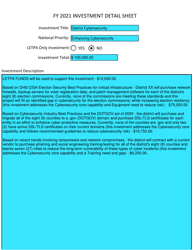 Sample Completed District Level Investment Justification Form - Tennessee, Page 3