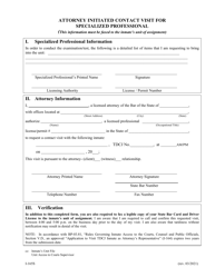 Form I-165S &quot;Attorney Initiated Contact Visit for Specialized Professional&quot; - Texas
