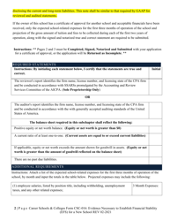 Form CSC-016 Evidence Necessary to Establish Financial Stability (Efs) for a New School - Texas, Page 2