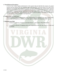 Application for Permit to Hold and Sell Certain Fish, Snakes, Snapping Turtles, &amp; Hellgrammites for Sale - Virginia, Page 8