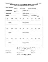 Form FAACS12 Financial and Voucher Information Form (Basis Input) - Virginia