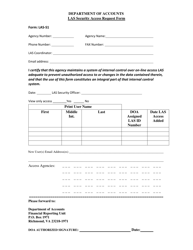 Document preview: Form LAS-S1 Las Security Access Request Form - Virginia