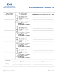 Reportline Request Form - Virginia, Page 2