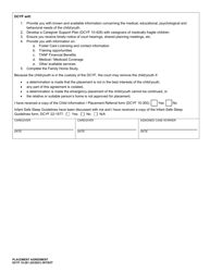 DCYF Form 15-281 Placement Agreement - Washington, Page 3