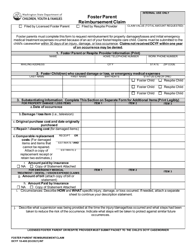 DCYF Form 18-400 Foster Parent Reimbursement Claim - Washington