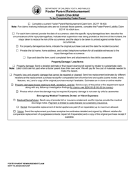 DCYF Form 18-400 Foster Parent Reimbursement Claim - Washington, Page 2