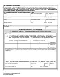 DCYF Form 18-400 Foster Parent Reimbursement Claim - Washington, Page 3