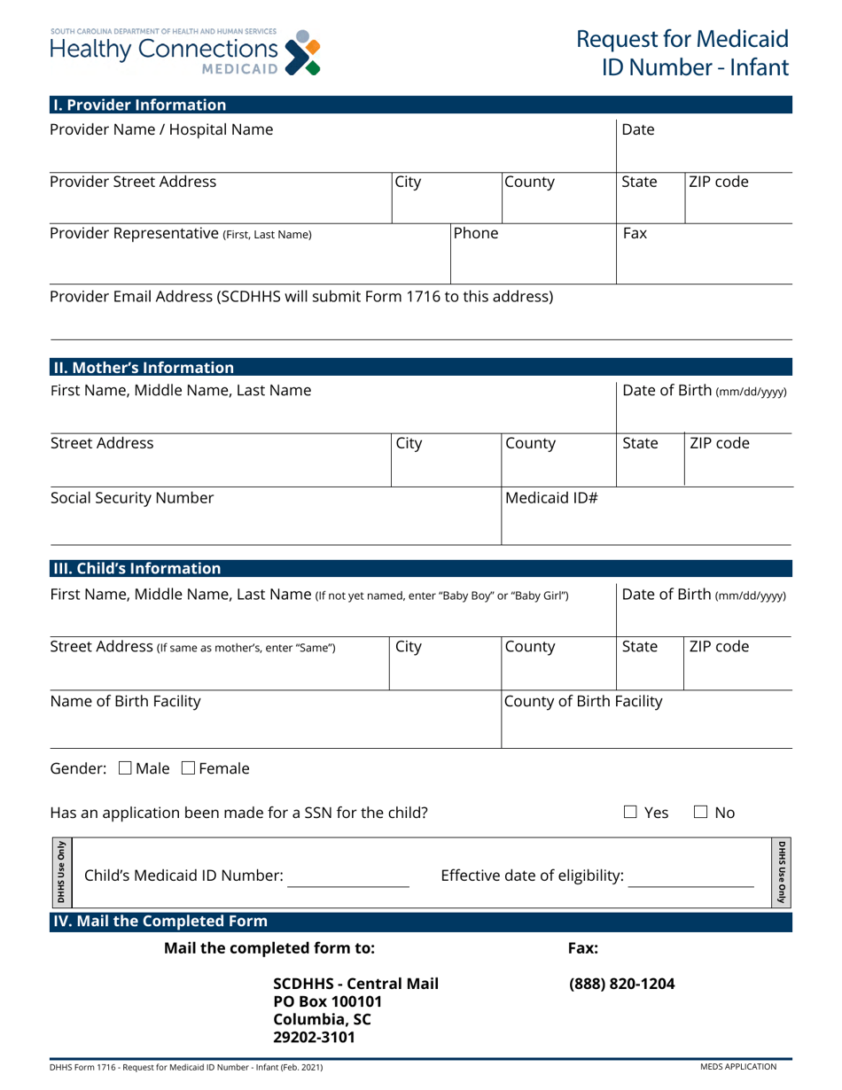 dhhs-form-1716-download-fillable-pdf-or-fill-online-request-for-medicaid-id-number-infant