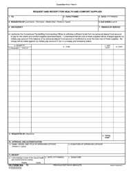 Document preview: DD Form 504 Request and Receipt for Health and Comfort Supplies