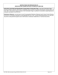 DD Form 1696C Specification Change Notice (Scn) (Continuation Page), Page 2