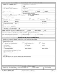 DD Form 3112 Personnel Accountability and Assessment Notification for a Public Health Emergency, Page 2