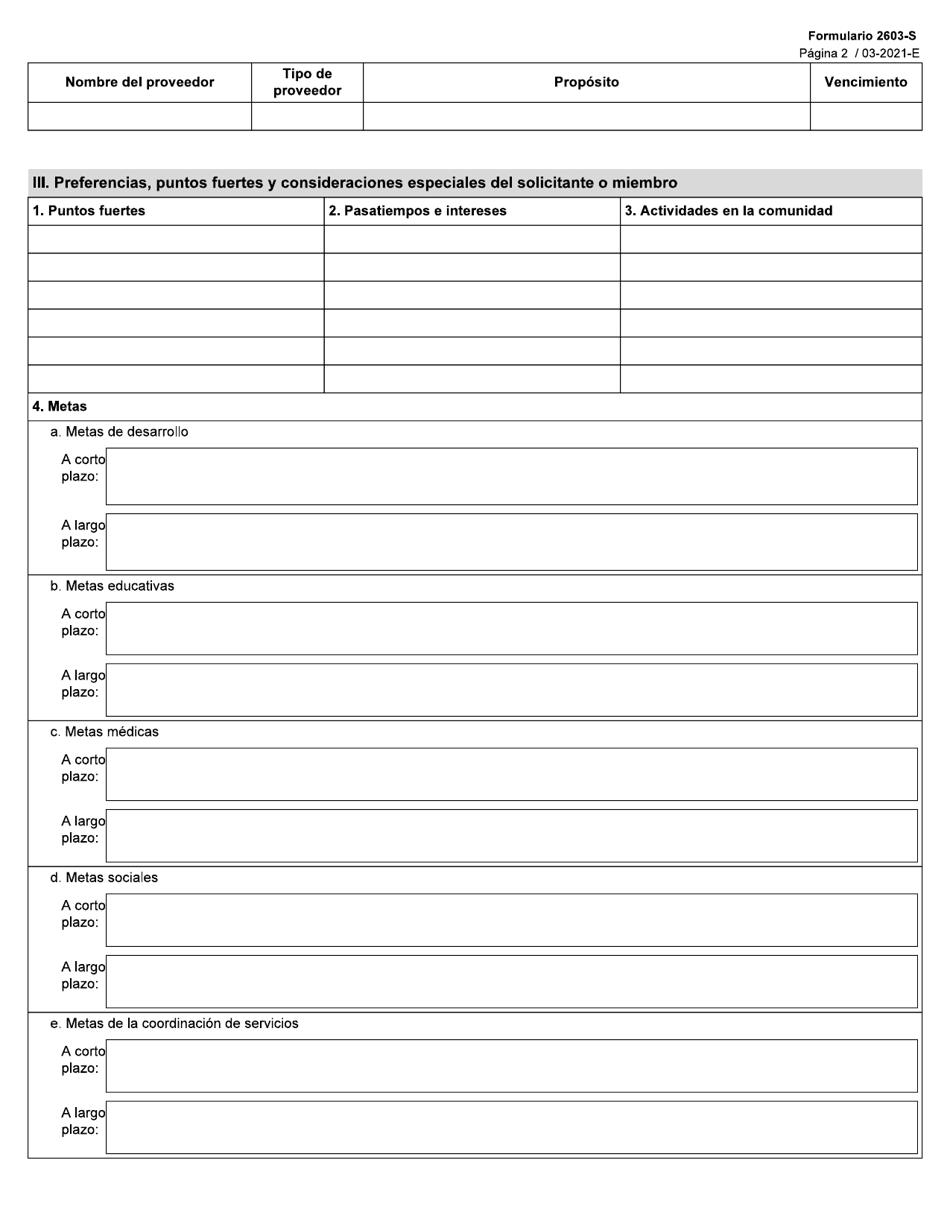Formulario 2603-S Explicacion Del Plan Individual De Servicios (Isp) De Star Kids - Texas (Spanish), Page 2