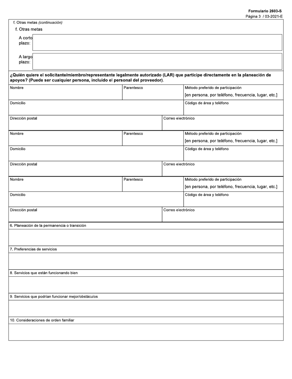 Formulario 2603-S Explicacion Del Plan Individual De Servicios (Isp) De Star Kids - Texas (Spanish), Page 3