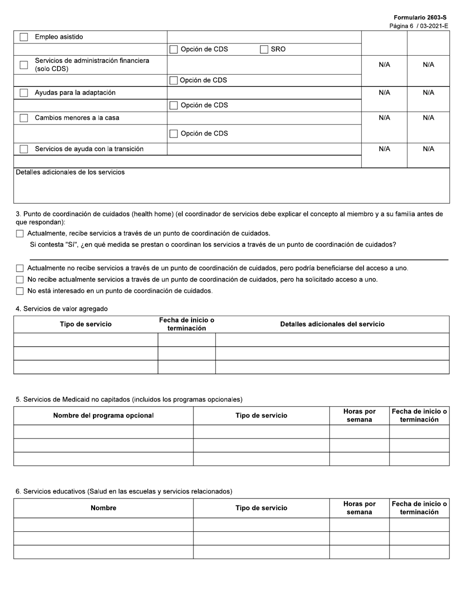 Formulario 2603-S Explicacion Del Plan Individual De Servicios (Isp) De Star Kids - Texas (Spanish), Page 6