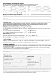 Form F5162 Aquatic Event Authority Application - Queensland, Australia, Page 2
