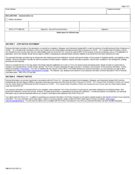 Form IMM0016 Application for Authorization and Statutory Declaration for the Parent of a Minor for the Purposes of Entry Into Canada for Extended Family Members Covid-19 Emergency Orders in Council Under the Quarantine Act - Canada, Page 3