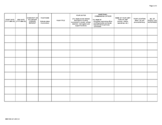 Form IMM5546 Details of Military Service - Canada, Page 2