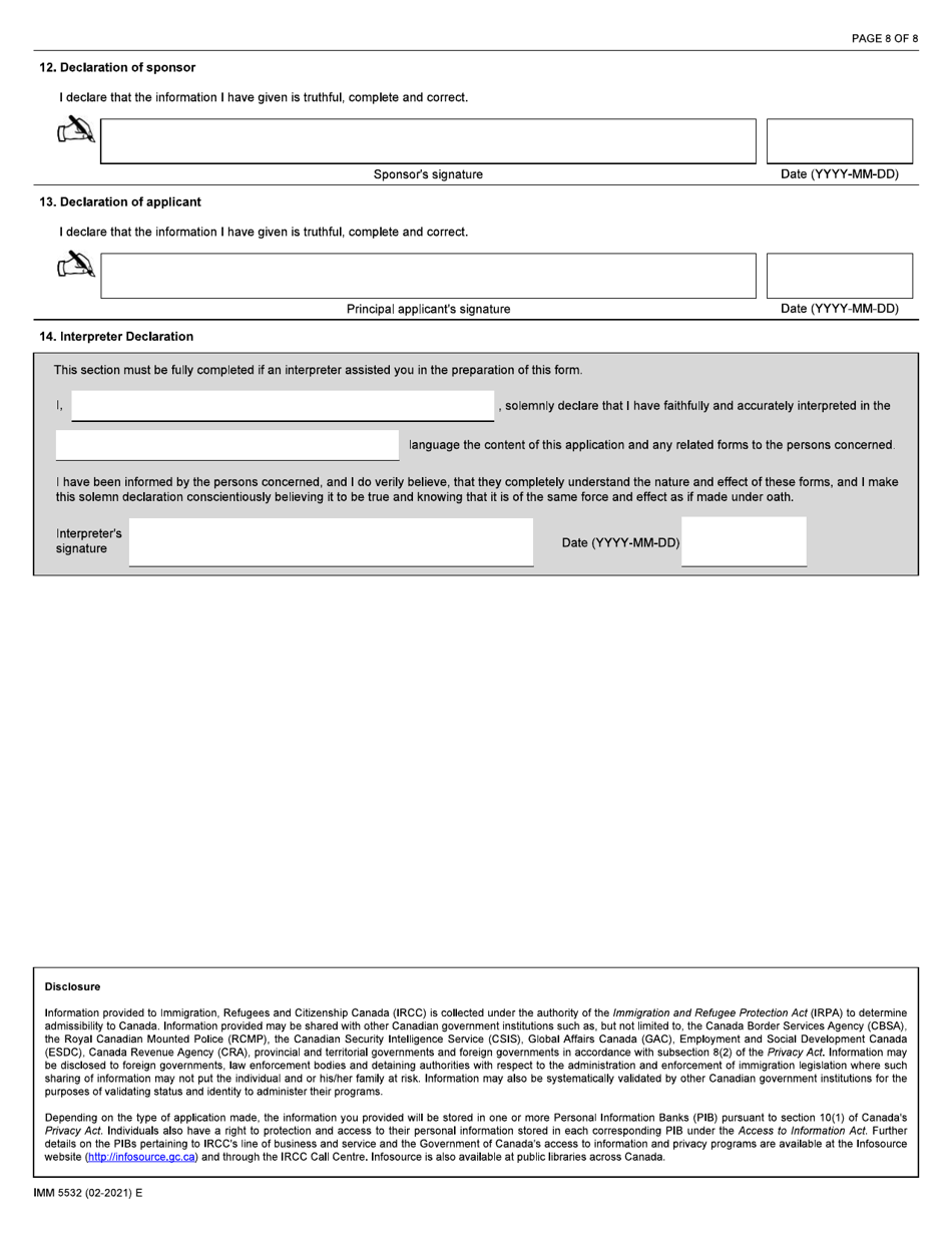 Form IMM5532 Download Fillable PDF Relationship Information and ...