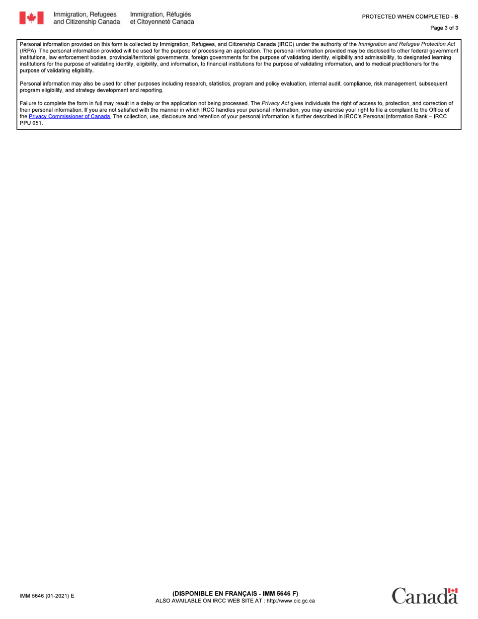 Form IMM5646 Custodian Declaration - Custodian for Minors Studying in Canada - Canada, Page 3