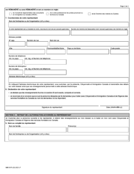 Forme IMM5476 Recours Aux Services D&#039;un Representant - Canada (French), Page 2