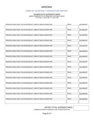 Lobbyist Quarterly Expenditure Report - Arizona, Page 5