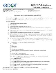Form 2440-1C &quot;Preliminary Field Plan Review Inspection Checklist&quot; - Georgia (United States)
