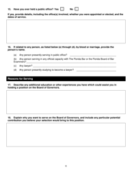 Application for Public Member on the Board of Governors - Florida, Page 6