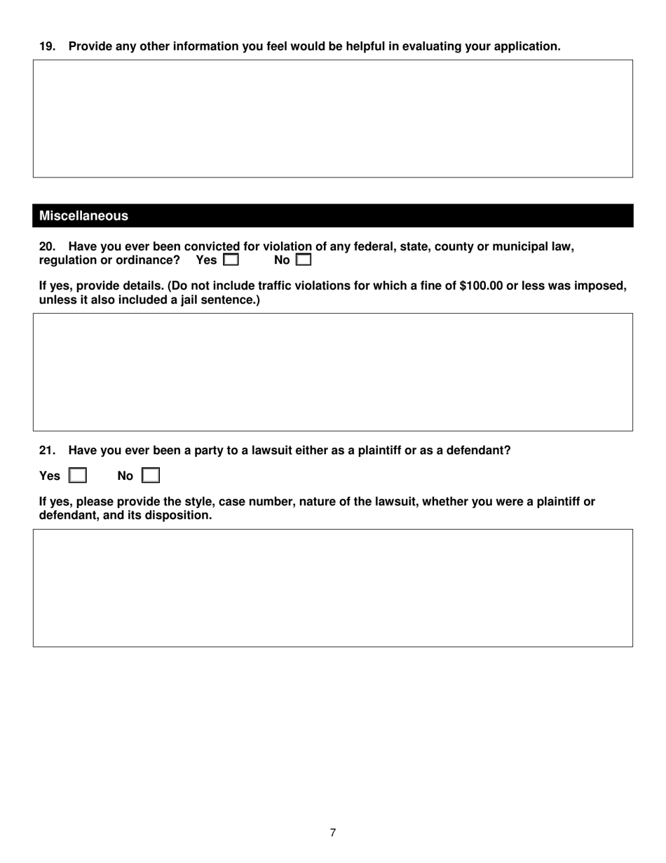 Application for Public Member on the Board of Governors - Florida, Page 7