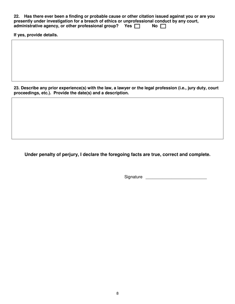 Application for Public Member on the Board of Governors - Florida, Page 8