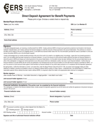 Form 3967 Direct Deposit Agreement for Benefit Payments - Illinois