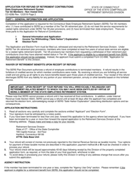 Form CO-628B Application for Refund of Retirement Contributions - Tier Iia Members - Non Vested Only - Connecticut, Page 2