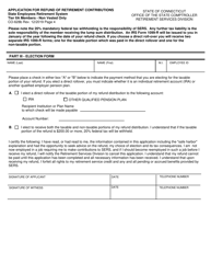 Form CO-628B Application for Refund of Retirement Contributions - Tier Iia Members - Non Vested Only - Connecticut, Page 4