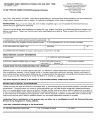 Form CO-1068 Download Fillable PDF or Fill Online Retirement Direct ...