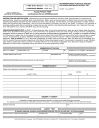 Form CO-993 Retirement Credit Purchase Request for Qualifying Leaves Without Pay - Connecticut