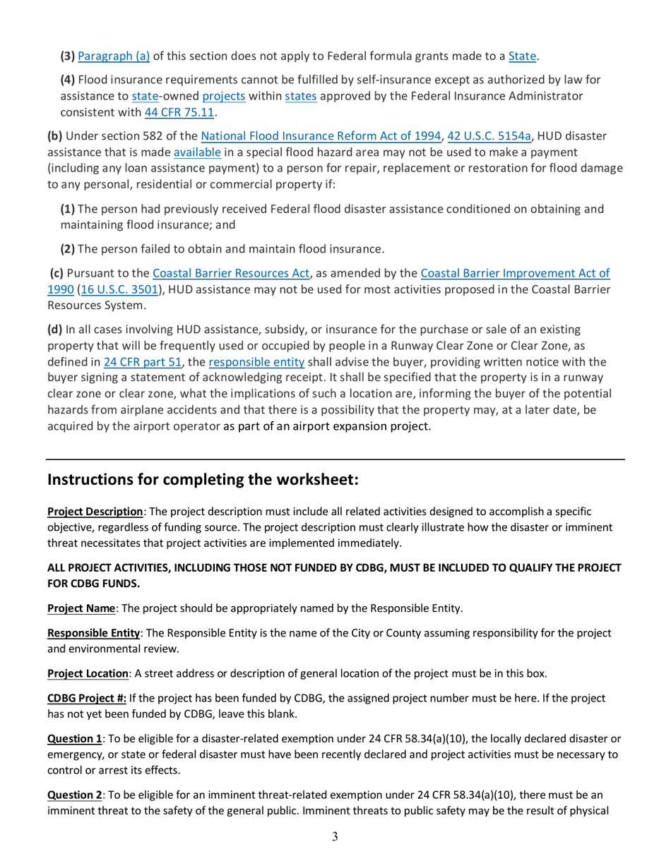 Finding of Exemption for Improvements Related to Disasters  Imminent Threat - Missouri, Page 3