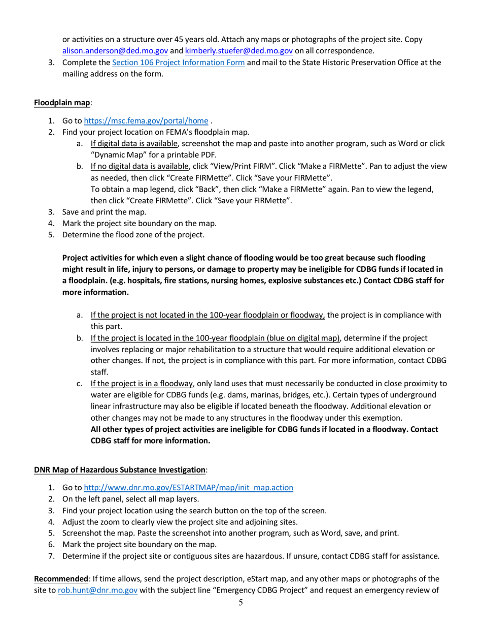 Finding of Exemption for Improvements Related to Disasters  Imminent Threat - Missouri, Page 5
