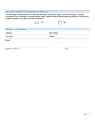 Kentucky Reciprocity Application - Kentucky, Page 2